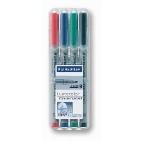 STAEDTLER Folienstift Lumocolor B nonperm 4St