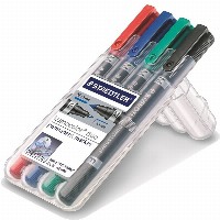 STAEDTLER Perm.Marker Lumocolor duo 4St Box
