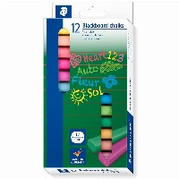 STAEDTLER Wandtafelkreide farbig 12St Etui