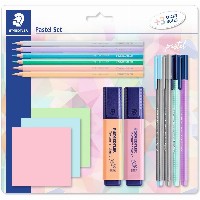 STAEDTLER Schreibset 15-teilig Pastell inkl. Notizblöcke
