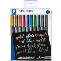 STAEDTLER Marker Metallic brush 10 Stück im Etui. 1-6mm