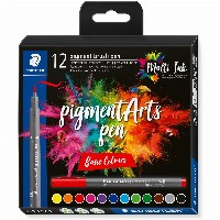 STAEDTLER MultiInk Pigment Arts brush pen 12er-Set sort. retail