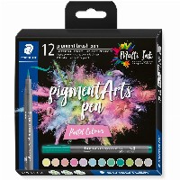 STAEDTLER MultiInk Pigment Arts brush pen 12er-Set Pastel retail