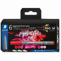 STAEDTLER MultiInk Pigment Arts brush pen 6er-Set reds&pinks retail