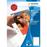 HERMA Fotosichthüllen 100 x 150 mm hoch weiß 10 Hüllen