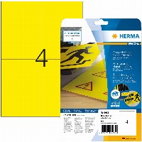 HERMA Signal-Schilder A4 105x148 mm gelb Folie 100 St.