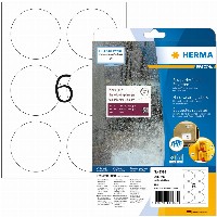 HERMA Schilder strapaz. A4 85 mm rund weiß Folie 150 St.