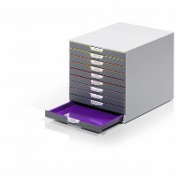 DURABLE Schubladenbox VARICOLOR 10Fächer Etiketten mehrfbg