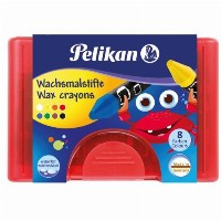 Pelikan Wachsmalstifte 665/8WF Rund wasserf. 8er Box