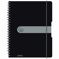 Herlitz Spiralblock ″to go″ PP-Cover A4 80 Bl. opak schwarz