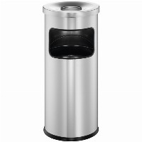 DURABLE Papierkorb Safe mit Ascher rund silber