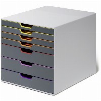 DURABLE Schubladenbox VARICOLOR 7 Fächer Etiketten mehrfbg