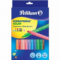 Pelikan Fasermaler Colorella Duo dick+dünn C407/12 10Stifte