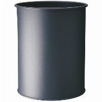 DURABLE Papierkorb Metall rund 15 Liter Metallic silber