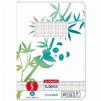 Herlitz Schulheft A5 GREENline 16 Bl. Lineatur 05 Panda