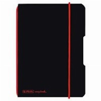 Herlitz Notizheft my.book flex A6 PP 40Bl. kariert schwarz