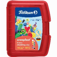 Pelikan Kinderknete Creaplast 10 Farben im roten Etui. 240g