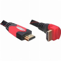 DELOCK Kabel HDMI A-A St/St gewinkelt 3m