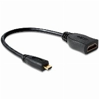 DELOCK Adapterkabel micro HDMI-D St > HDMI-A Bu mit 23cm Kabel