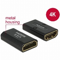 DELOCK Adapter High Speed HDMI mit Ethernet - HDMI-A Buchse > HDMI-A Buchse 4K Gender Changer schwarz