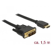 DELOCK Kabel DVI 18+1 Stecker > HDMI-A Stecker 1.5 m schwarz
