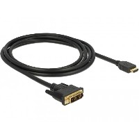 DELOCK Kabel DVI 18+1 Stecker > HDMI-A Stecker 2 m schwarz