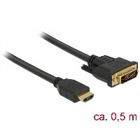 DELOCK HDMI zu DVI 24+1 Kabel bidirektional 0.5 m