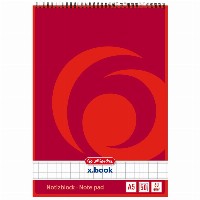 Herlitz Spiralnotizblock A5 50 Blatt kariert