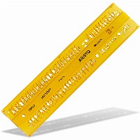 ARISTO Schriftschablone gerade 5 mm ISO 3098-1/DIN 6776