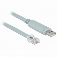 DELOCK Adapter USB2.0/A St > Seriell RS232 RJ45 St 1.0m grau