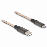 DELOCK USB 2.0 Kabel Typ-A zu USB Type-C mit RGB Beleuchtung