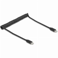 DELOCK USB 2.0 Type-C Spiralkabel Stecker-Stecker 0.45-0.75m