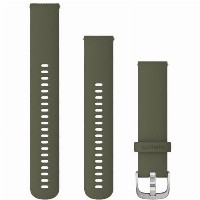 Garmin Ersatzarmband 20mm Silikon Moosgrn/Silber Schnalle
