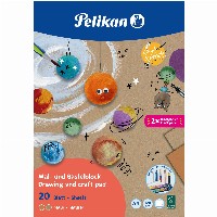 Pelikan Zeichen-und Bastelblock A4.120g/m .20 Blatt.Nat. FSC