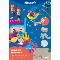 Pelikan Upcycling Bastelbuch mit Sticker. Meereswelt A4