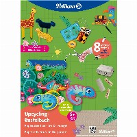 Pelikan Upcycling Bastelbuch mit Sticker. Dschungel A4