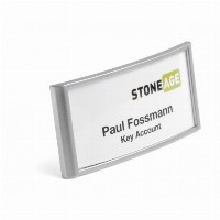 DURABLE Namensschild Classic m Magnet 30x65mm 10 St silber
