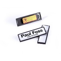 DURABLE Namensschild Clip-Card Magnet 17x67mm 25er Pck schw