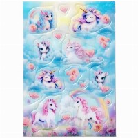 HERMA Sticker MAGIC HAPPY UNICORN TRANSPUFFY