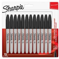 Sharpie Marker Rundspitze fein 12 Stück schwarz Blister