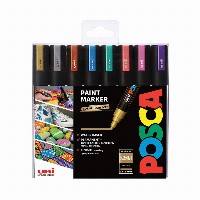 POSCA Marker UNI PC-5M 8er Set Metallic