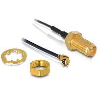 DELOCK WLANz Anschl. RP-SMA Jack z. Einb. 350mm