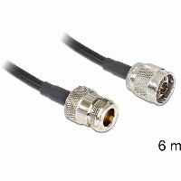 DELOCK Antennenkabel N Stecker > N Buchse LMR195 6m