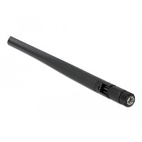 DELOCK 5G 3.4-3.8GHz Antenne SMA Stecker 5dBi 20cm omnidirektional mit Kippgelenk und flexiblem Material schwarz