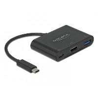 DELOCK USB Type-C Adapter zu HDMI 4K 30 Hz mit USB Typ-A und USB Type-C PD