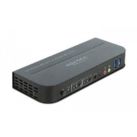 DELOCK DisplayPort 1.4 KVM Switch 8K 30Hz mit USB 3.0 und Audio
