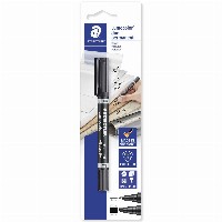 STAEDTLER Zweispitzmarker Lumocolor permanent BK retail