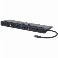 MANHATTAN USB-C 11-in-1-Dockingstation MST für drei Monitore