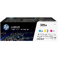 HP 305A original Toner cartridge CF370AM cyan magenta yellow standard capacity 2.600 pages 3-pack