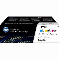 HP 128A original Toner cartridge CF371AM cyan magenta yellow standard capacity 3 x 1.300 pages 3-pack